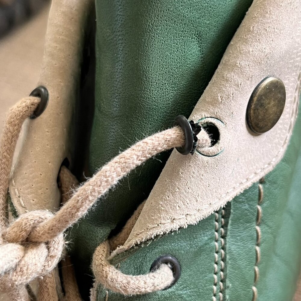 V Italia Green Kiki Leather Ankle Boots Eur Size 40 US Size 9 - 9.5 Cream Lining - Picture 8 of 16